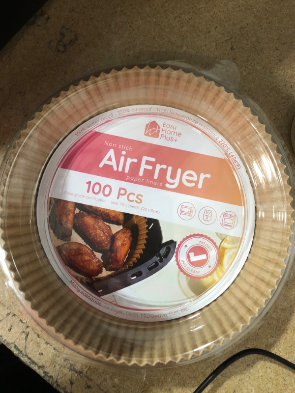 Photo 1 of 100  Count Air Fryer Liners, Circle 7.9"x1.9"