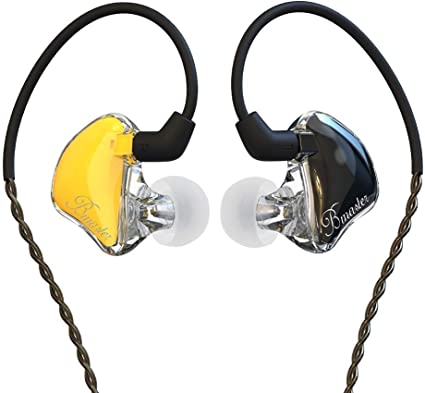 Photo 1 of in-Ear Monitors, BASN Bmaster Triple Driver HiFi Stereo Noise-Isolating with Enhanced Bass for Musicians Stage/Audio Recording (PRO Golden/Black)
