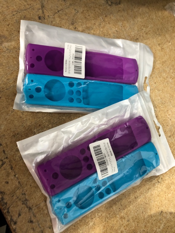 Photo 1 of Wii Controller Cover 2 Pack, Wii Remote Silicone Case and Wrist Strap Compatible for Wii/Wii U Console - 2 Packs Purple and Blue 