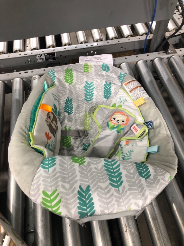 Photo 3 of Bright Starts Jungle Vines Comfy Baby Bouncer with Vibrating Infant Seat, Toy Bar & Taggies


