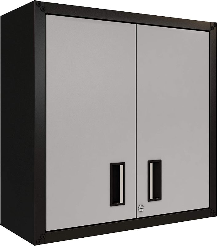 Photo 1 of (Incomplete - Parts Only) itbe for Home Ready-to-Assemble Wall Steel Cabinet with Two Doors (Black and Grey)
