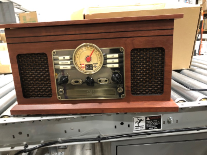 Photo 2 of Victrola Nostalgic 6-in-1 Bluetooth Record Player and Multimedia Center with Built-in Speakers - 3-Speed Turntable