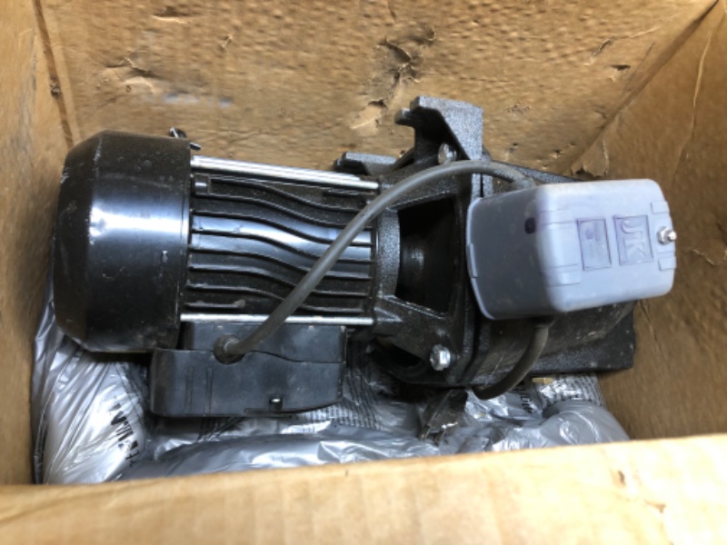 Photo 2 of (Used - Parts Only - Not Functional) Happybuy Shallow Well Jet Pump with Pressure Switch 1HP Jet Water Pump 216.5 ft Cast Iron Jet Pump to Supply Fresh ell Water to Residential Homes Farms Cabins