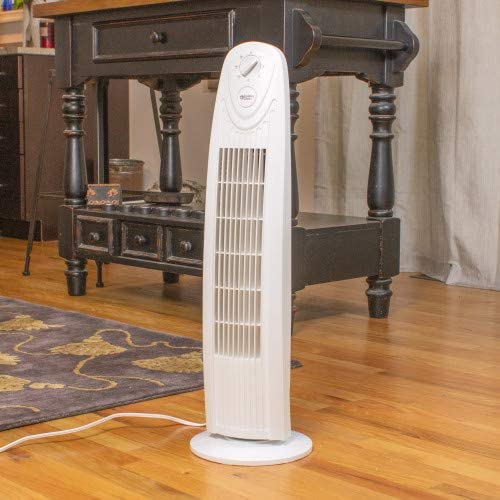 Photo 1 of Comfort Zone CZTF329WT 29” 3-Speed Oscillating Tower Fan, White
