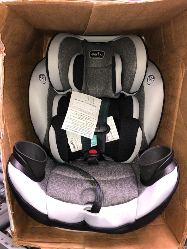 Photo 2 of Evenflo EveryStage DLX All-in-One Convertible Car Seat, Solid Print Black
