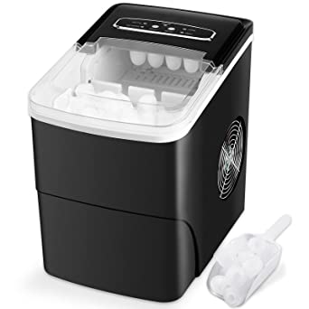 Photo 1 of Ice Makers Countertop Ice Machine Maker Countertop for Home/Office/Camping/Mini/Small/Table Top/Tabletop/Electric with Spoon, 26.5 lbs in 24h
