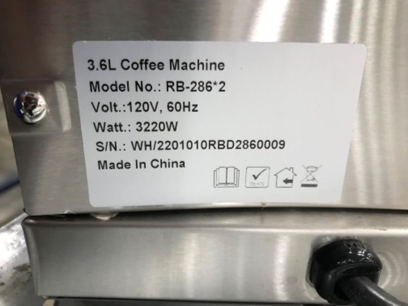 Photo 5 of DAMAGED (ONLY TOP WARMERS WORK - PARTS ONLY) -100 cups automatic coffee maker machine water boiler electric pourover commercial coffee brewer
