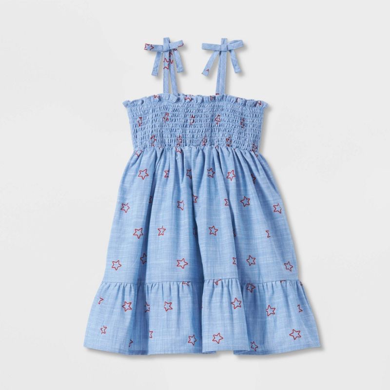 Photo 1 of bundle of 4---Toddler Girls' Chambray Star Smocked Tank Top Dress - Cat & Jack™
size1/2t, 1/3t, 2/4t