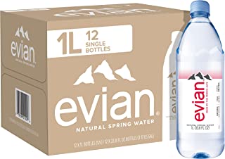 Photo 1 of (EXP DATE: 09-04-22-evian Natural Spring Water, Naturally Filtered Spring Water in Large Bottles, 33.81 Fl Oz (Pack of 12)
