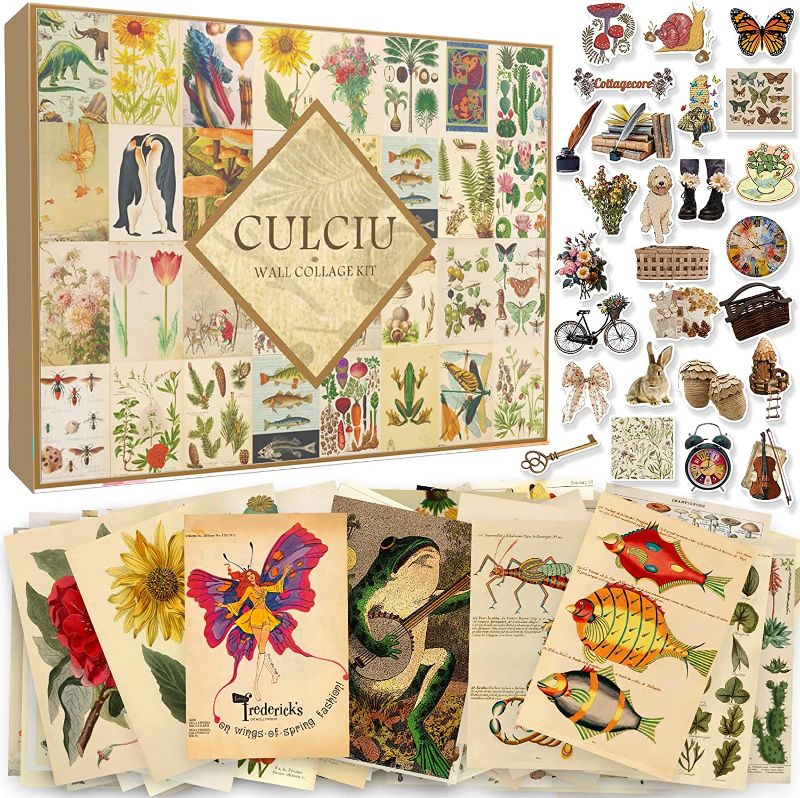 Photo 1 of 
Vintage Wall Collage Kit Room Decor Aesthetic Pictures, 110 PCS Indie Preppy Cute Cottagecore Room Decor for Bedroom, Botanical Wall Art Posters for Room