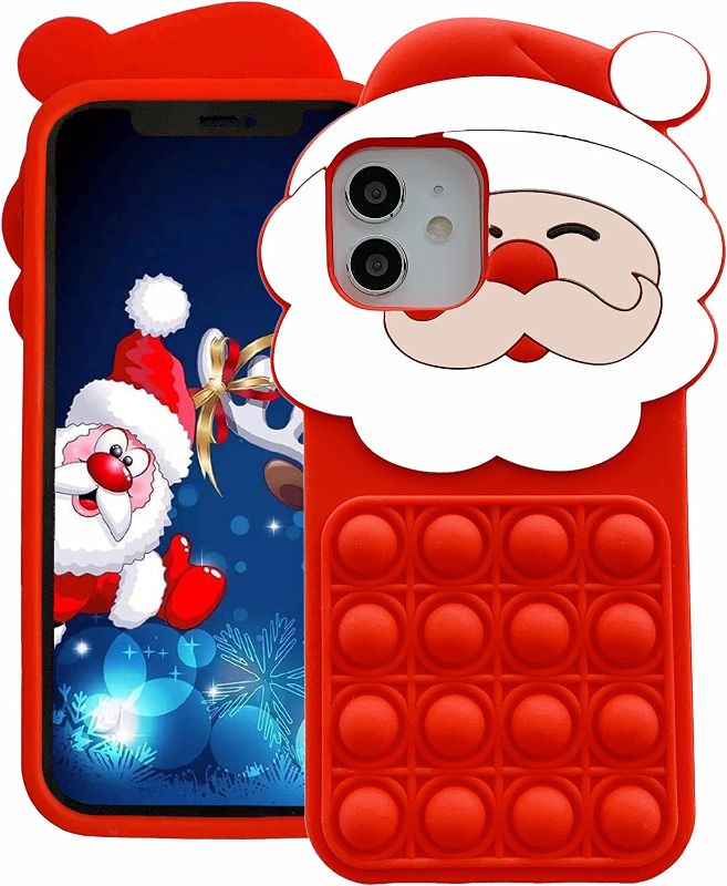 Photo 1 of 
Christmas Phone Case for iPhone 13 Pro Max Case - Bubble Fidget Sensory Toy Case for Kids Cute Soft Silicone Case Stress Reliever Shockproof Cover (Santa Claus)