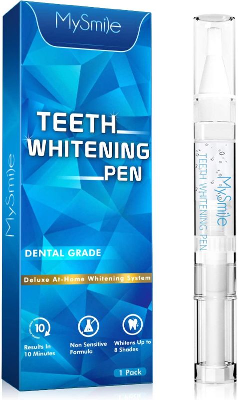 Photo 1 of MySmile Teeth Whitening Pen for Sensitive Teeth, Fast Result Teeth Bleach Pen with 35% Carbamide Peroxide Teeth Whitening Gel, Whitening Gel Refill Teeth Whitener, Help Remove Year Stains(Pack of 1)

