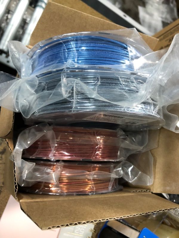 Photo 2 of 3D Printer Filament Bundle, PLA Filament Silk Shiny PLA Filament 1.75mm +/- 0.02mm, 3D Printing Filament 200g x 4 Spools
