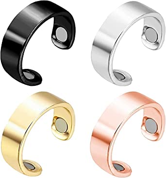 Photo 1 of 4Pcs Lymphatic Drainage Therapeutic Magnetic Ring, Magnetic Lymph Detox Ring, Lymph Drainage Magnetic Therapy Ring for Men and Women