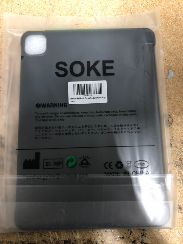 Photo 2 of Soke New iPad Pro 11 Case 2021(3rd Generation) - [Slim Trifold Stand + 2nd Gen Apple Pencil Charging + Smart Auto Wake/Sleep]