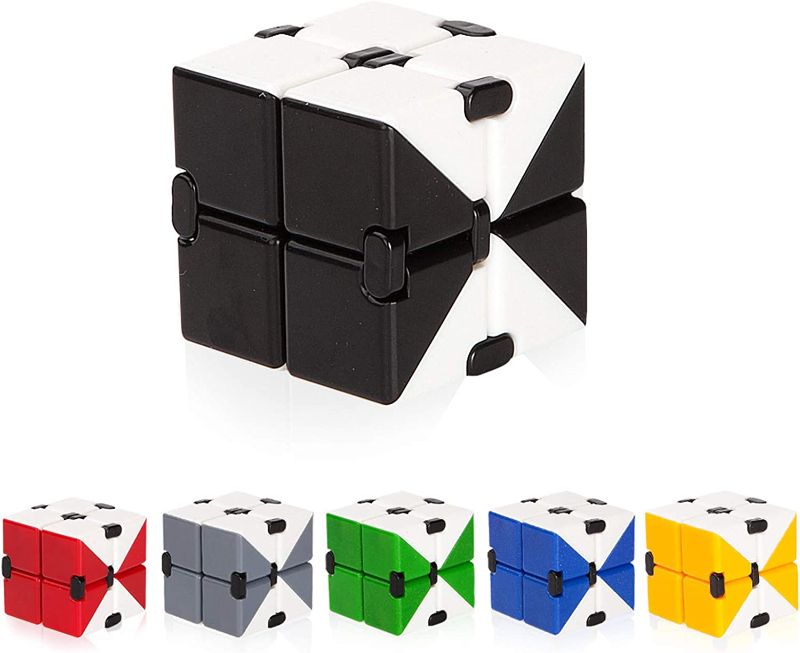 Photo 1 of (X2) MGYO 4 Pack Infinity Cube Sensory Toys for ADD, ADHD Gadgets EDC Fidget Toys Stress Reliever Relaxed Game for Anxiety, Autism, Kids and Adults (Black)
