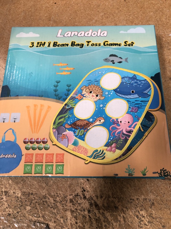 Photo 2 of Bean Bag Toss Game for Kids,Outdoor Toys for Toddlers,Camping Outside Play Toy for Party/Travel/Indoor, Birthday Gift for Boys Ages1-8
