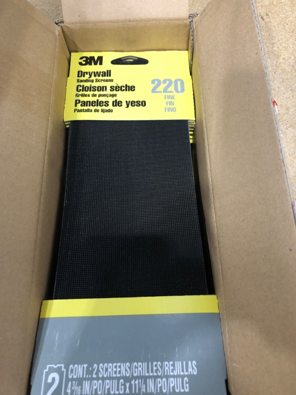 Photo 2 of (x20) 3M 11-1/4 in. L x 4-3/16 in. W 120 Grit Fine Silicon Carbide Drywall Sanding Screen 2 pk
