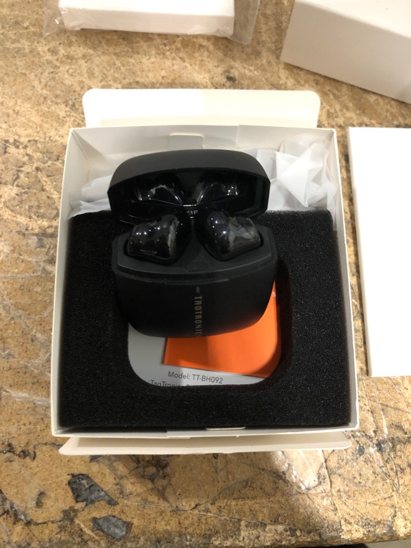 Photo 2 of EarFun® Air Wireless Earbuds, [2022 Upgraded] [What Hi-Fi Awards] Bluetooth Earbuds with 4 Mics, Sweatshield™ IPX7 Waterproof, Game Mode, Wireless Charging, Deep Bass, USB-C Fast Charge, 35H Playtime
