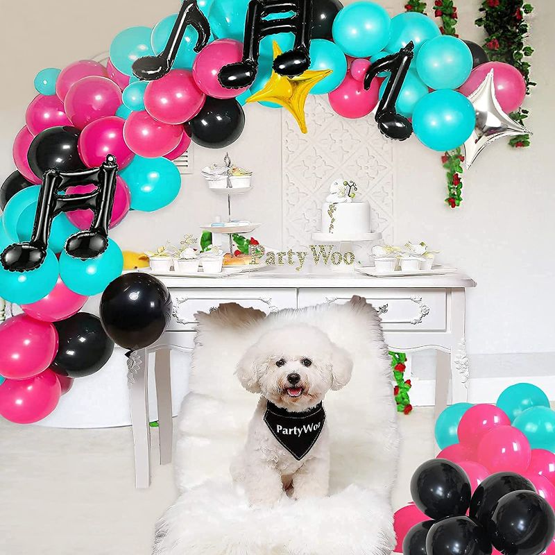 Photo 1 of 150Pcs Birthday Party Balloons Garland Arch Kit Music Foil Balloons for Girls Baby Musical Party Baby Shower Wedding or Pets Birthday Party Supplies
