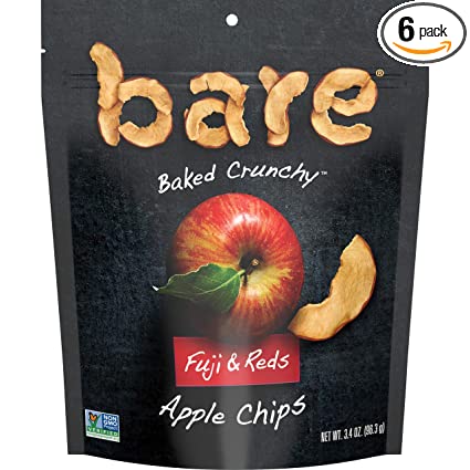 Photo 1 of **EXPIRES AUG08/2022// Bare Baked Crunchy Apple Chips, Fuji & Reds, Gluten Free, 3.4 Oz(Pack of 6)
