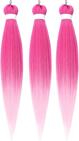 Photo 1 of Hair Extension Gradient Pink Braid* Pre-Stretch Braid
