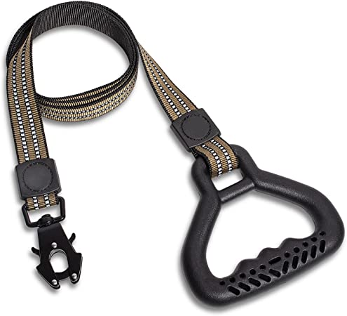 Photo 1 of 5FT Heavy Duty No Pull Nylon Dog Leash, Highly Reflective Strong Pet Leashes with Durable Comfortable Rubber Handle for Small Puppy & Medium Large Breed Dogs

