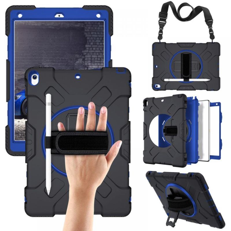 Photo 1 of iPad Mini 5 Case, iPad Mini 4 Case, Heavy Duty Shockproof Protective Rugged Case with Pencil Holder, Hand Strap, Kickstand, Shoulder Strap for iPad Mini 5th/4th Generation 7.9 Inch for Kids-Black
