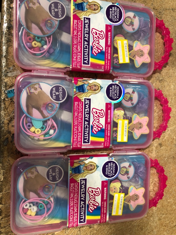 Photo 2 of BUNDLE OF: LITTLE GIRLS (X3) BARBIE JEWLERY ACCESORIES