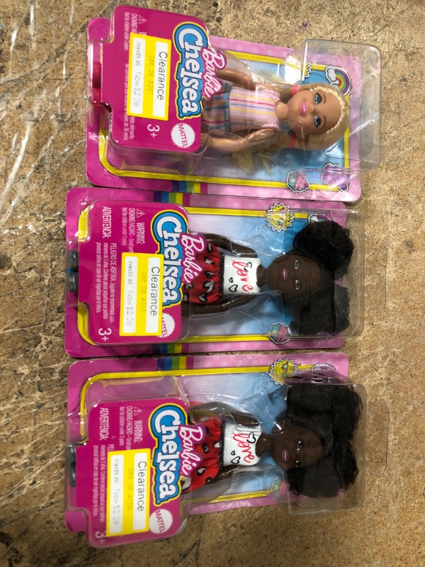 Photo 2 of BUNDLE OF: LITTLE GIRLS (X3) BARBIE CHELSEA DOLLS