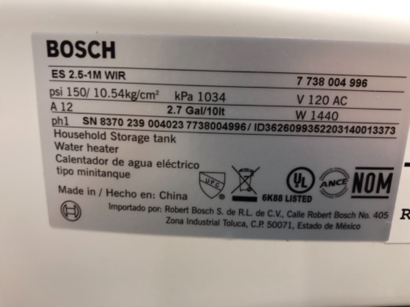 Photo 4 of 2.5 Gal. Electric Point-of-Use Water Heater