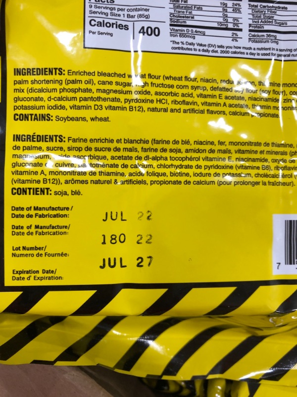 Photo 3 of 


BEST BY JULY 2027***
Mayday Emergency Food Bars, 3600 Calorie Meal Replacement Bars, 5 Year Shelf Life, Nutrient Dense Food Rations for Disaster Preparedness Earthquake, Fire, Flood, Leak-Proof Pouches Highly Storable and Portable Food Storage, Apple C