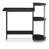 Photo 1 of 39 in. Rectangular Black Computer Desk with Shelves
