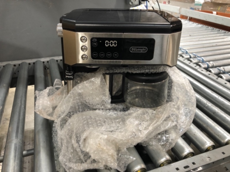 Photo 1 of De'Longhi All-in-One Combination Coffee Maker & Espresso Machine + Advanced Adjustable Milk Frother for Cappuccino & Latte + Glass Coffee Pot 10-Cup, COM532M
