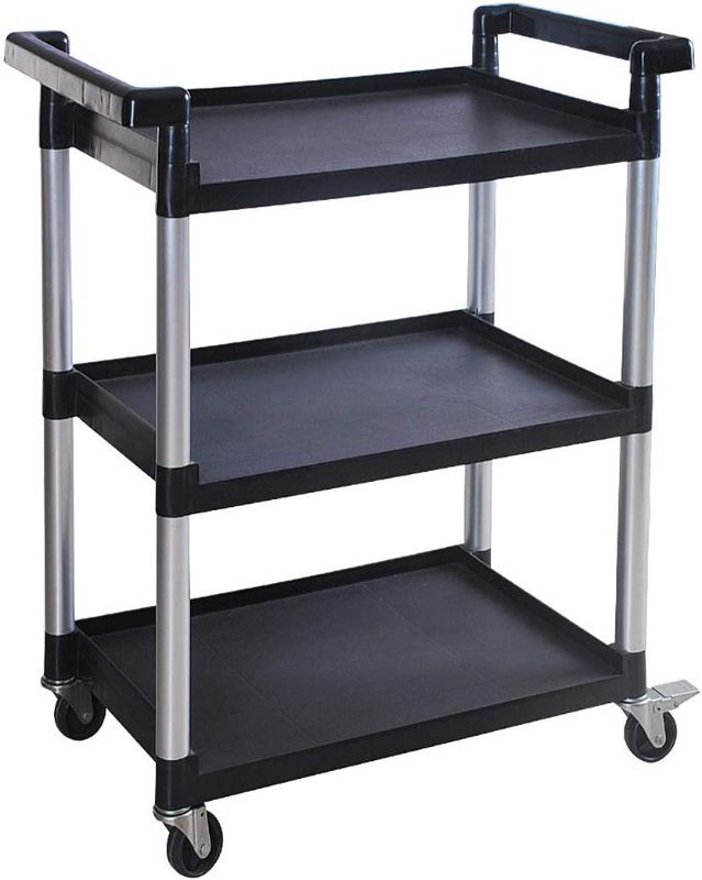 Photo 1 of ***MISSING COMPONENTS*** MaxWorks 80774 3-Shelf Utility Plastic Cart with Wheels-225 Lbs Maximum Capacity