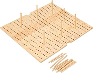 Photo 1 of 24 x 21 Inch Wood Peg Board System Dish and Plate Organizer Adjustable Wood Drawer Organizer Pegboard Wall Organizer Shelf and Drawer Organizer for Food Containers Cookware Utensils
