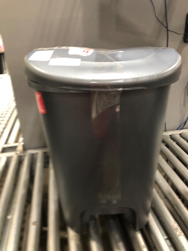 Photo 2 of Rubbermaid Classic 13 Gallon Premium Step-On Trash Can with Lid  Pedal, Bronze Waste Bin for Kitchen