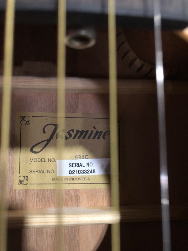 Photo 7 of ***USED/DAMAGED - SEE NOTES***
Jasmine S34C NEX Acoustic Guitar,Natural