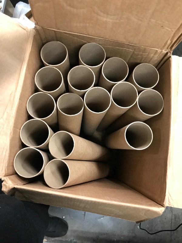 Photo 3 of 24 Pcs Kraft Mailing Tubes with Caps Kraft Cardboard Tubes Shipping Tubes Poster Tubes for Mailing, Storing and Protecting Documents, Blueprints, Art, Drawings, Posters, 2 Inch by 12 Inch
