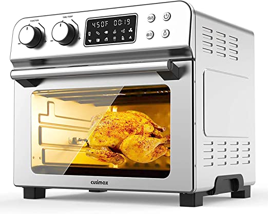 Photo 1 of 10-in-1 Convection Oven, CUSIMAX 24 Quart Large Air Fryer Toaster Oven, Countertop Oven with Rotisserie and Dehydrator, 6 Accessories & Recipes, Digital Controls, 1700W
