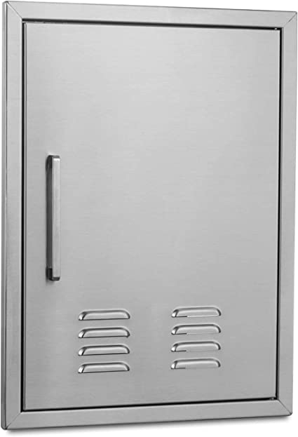 Photo 1 of 
Vented Outdoor Kitchen Doors-17" W x 23"H- Stainless Steel BBQ Single Access Door w/Right Swing,Flush Mount for Outdoor Kitchen and BBQ Island
