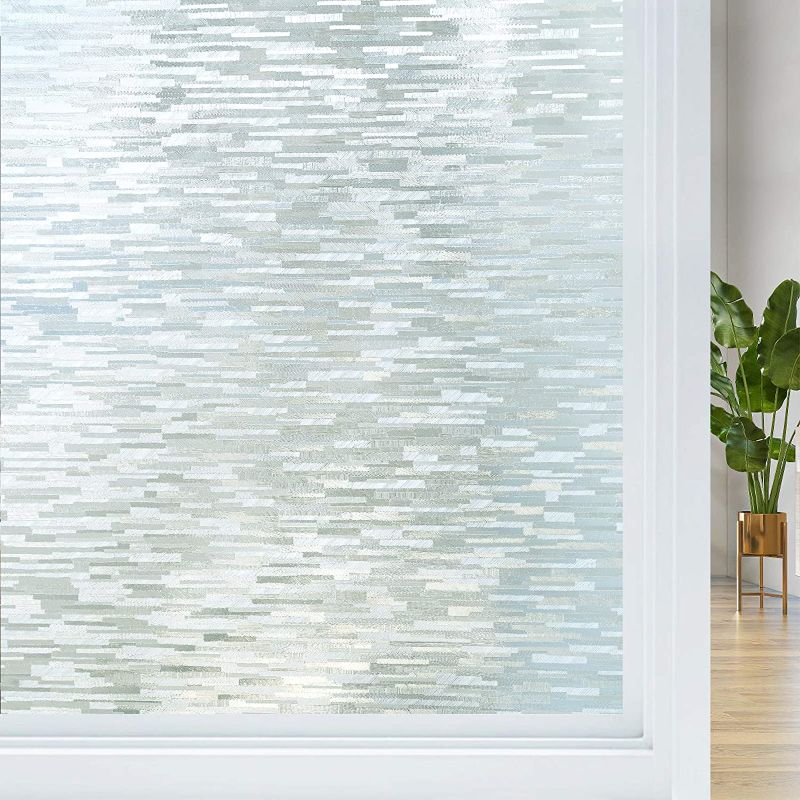 Photo 1 of *** SIMILAR TO THE PICTURE *** Window Privacy Film, Frosted Glass Window Film, Static Cling UV Blocking Removable Window Clings, Opaque Window Stickers, Vinyl Window Coverings for Home Office, Non Adhesive 17.5 x 78.7 Inches