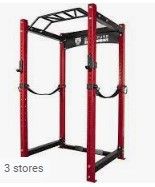 Photo 1 of (NOT FUNCTIONAL; INCOMPLETE; BOX2OF2; REQUIRES BOX1 FOR COMPLETION) Signature Fitness SF-3 1,500 Pound Capacity 3 In. x 3 In. Exercise Power Cage Squat Rack, Includes J-Hooks and Safety Straps, Other Optional Accessories
