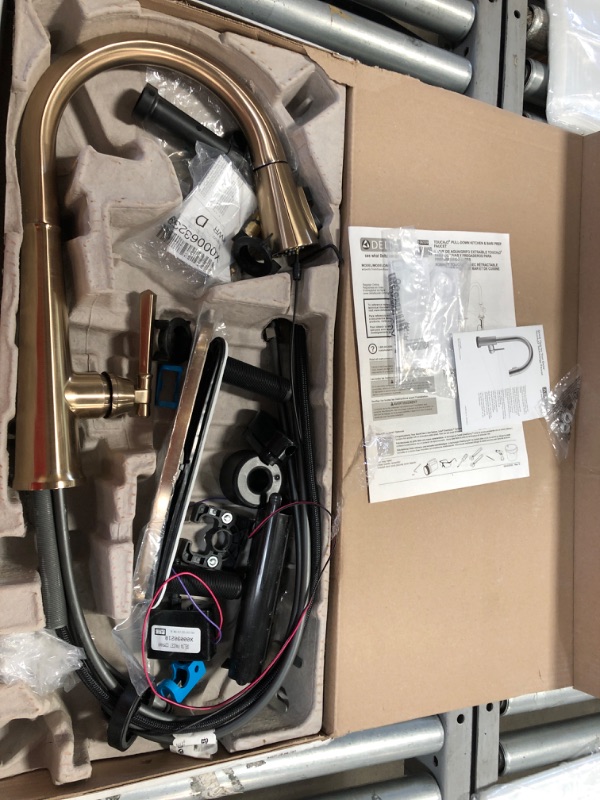 Photo 4 of **PARTS ONLY**
Delta Emmeline Single Handle Pull Down Kitchen Faucet, Lumicoat Champagne Bronze - 9182T-CZ-PR-DST