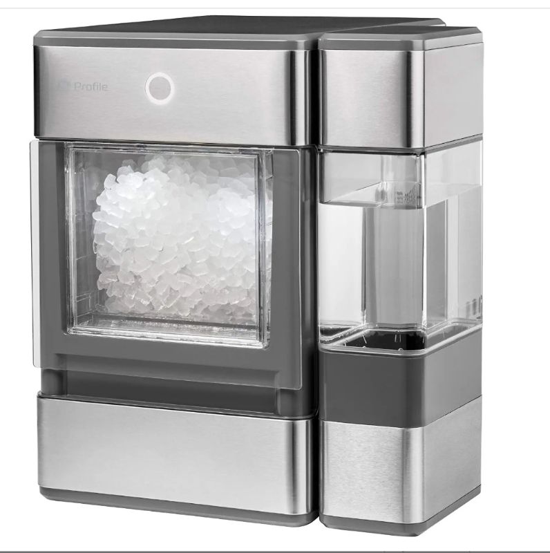 Photo 1 of GE Profile Opal | Countertop Nugget Ice Maker with Side Tank | Portable Ice Machine Makes up to 24 lbs. of Ice Per Day | Stainless Steel Finish
