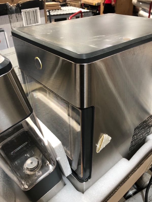 Photo 4 of GE Profile Opal | Countertop Nugget Ice Maker with Side Tank | Portable Ice Machine Makes up to 24 lbs. of Ice Per Day | Stainless Steel Finish
