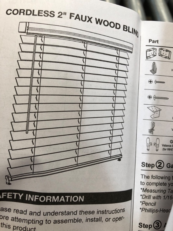 Photo 1 of 2" White Cordless. Vinyl  Blind - 70 in. W x 64 in. L
