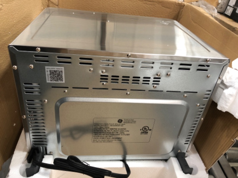 Photo 2 of ***INCOMPLETE*** GE Mechanical Air Fryer Toaster Oven + Accessory Set | Convection Toaster with 7 Cook Modes | Large Capacity Oven - Fits 12" Pizza | Countertop