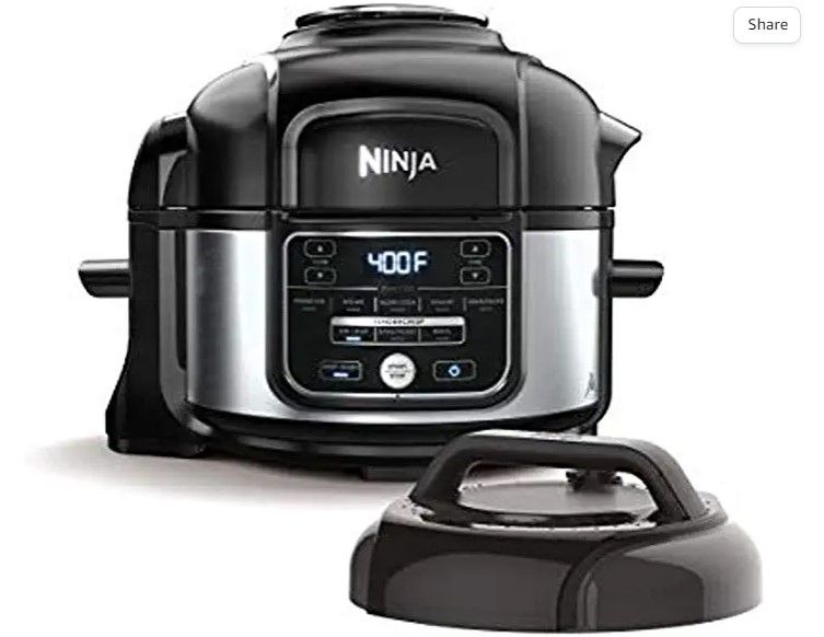 Photo 1 of Ninja Foodi 9-in-1 Pressure Cooker and Air Fryer with Nesting Broil Rack, 5 Quart, Stainless Steel
