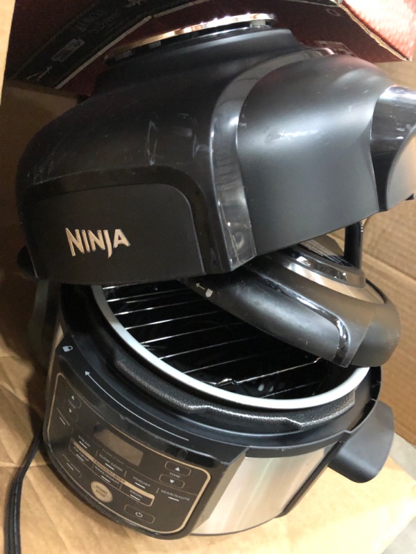 Photo 8 of Ninja Foodi 9-in-1 Pressure Cooker and Air Fryer with Nesting Broil Rack, 5 Quart, Stainless Steel
